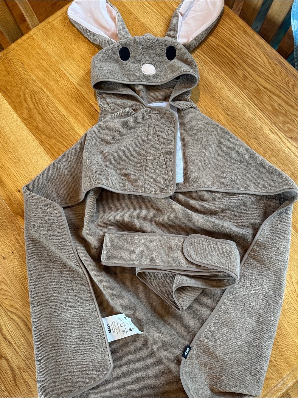 Bark Box Hooded Bathrobe for Large Dogs with Bunny Face Ears and Tale